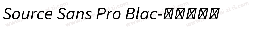 Source Sans Pro Blac字体转换